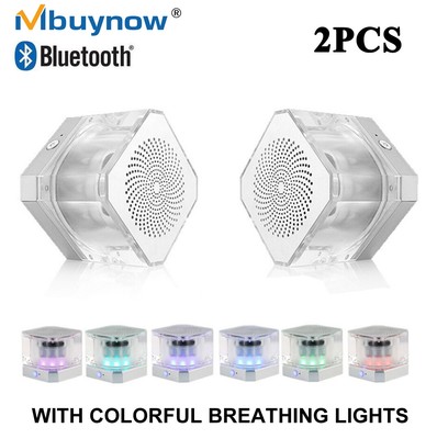 2PC Mini Bluetooth Speaker Wireless Portable Stereo Bass Loudspeaker USB Outdoor