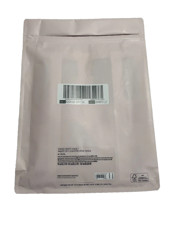 Tanga Victoria Secret No Show para mujer corte crudo medio 5 pares corazones de diamantes Foto 3 de 3