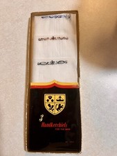 NEW Vintage Men's Handkerchiefs- Box of 3 Embroidered New Old Stock SHIPS FREE