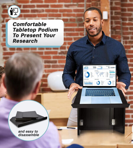 Foldable Tabletop Podium - Portable Presentation Podium, Lectern Book Stand - Picture 5 of 17