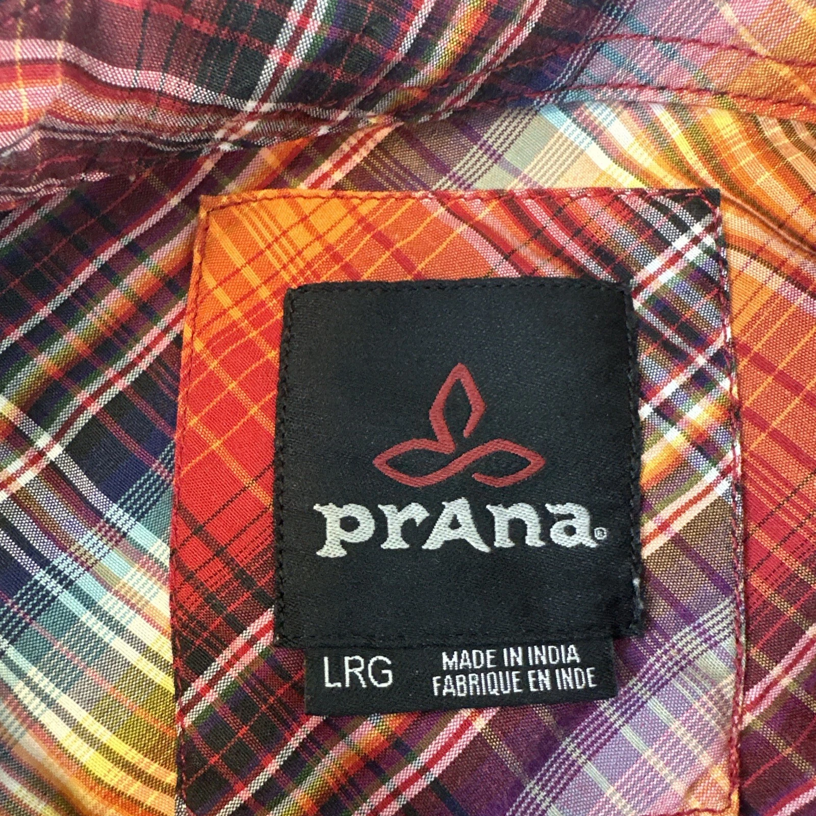 prana plaid short sleeve multicolor shirt