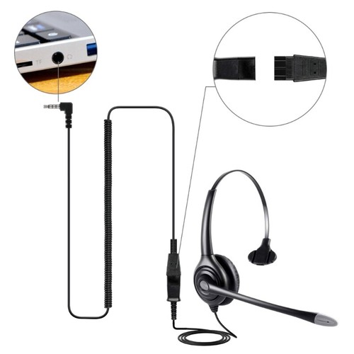 Flexible QD Quick Release Spring Line with 3.5mm Connector for Headsets - Afbeelding 2 van 8