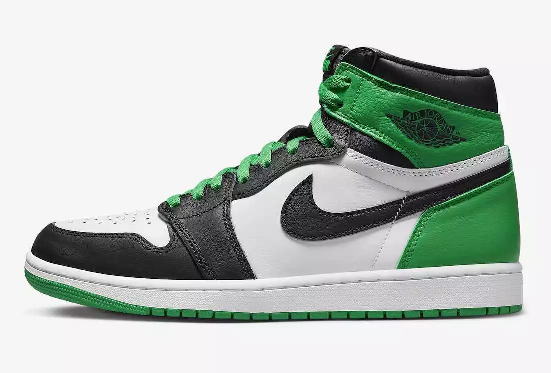 FD1437 031 Nike GS Air Jordan 1 Retro High OG Celtics Black and Lucky Green
