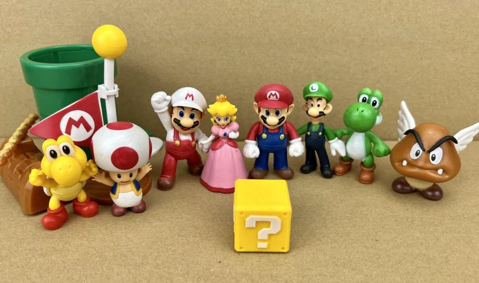 12Pcs Super Mario Bros Mini Figure Toys Doll Action Figures Toys Kids Gift New - Image 2 of 2