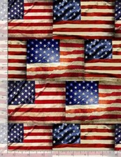 Patriotic Fabric - Packed American Flag - Timeless Treasures YARD