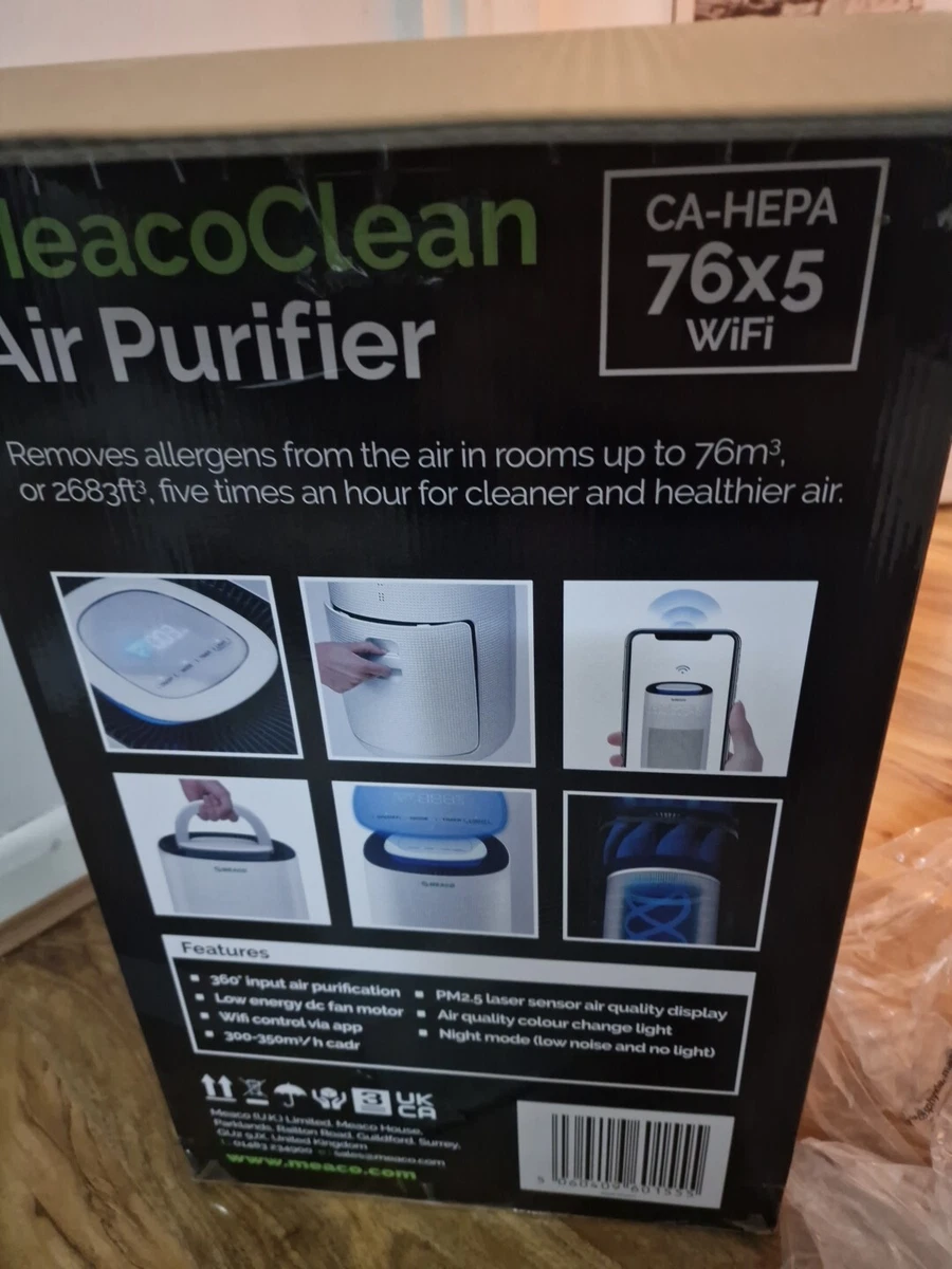 MeacoClean CA HEPA WIFI Smart Air Purifier White CAHEPA76X5 eBay
