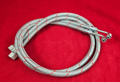 2 Ölbrennerschlauch Ölbrennerschläuche 1,0m 3/8'' x Rohrbogen 90° SR6 LLR Körting