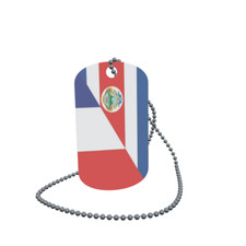 Dog Tag Flag Bunting Costa Rica France Dog Tag Aluminium 30 x 50mm