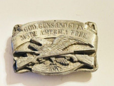 Belt Buckle - God, Guns and Guts - Made America Free