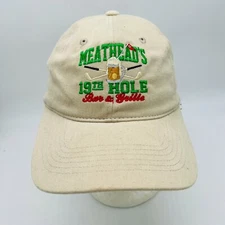 Ink Pixi Meatheads 19th Hole Bar & Grill Beige Golf Sportsman Baseball Cap Hat
