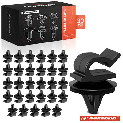 A-Premium 30Pcs Nylon 7mm Hood Prop Mount Clip Fastener for Honda 91547-SE0-0030