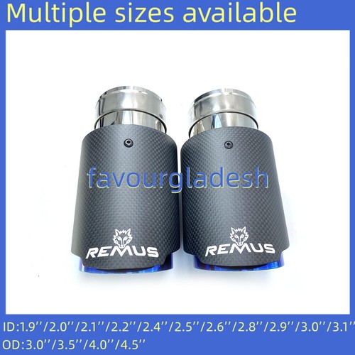 REMUS Car Gloss Carbon Fiber Muffler Tip Exhaust S... - Grandado