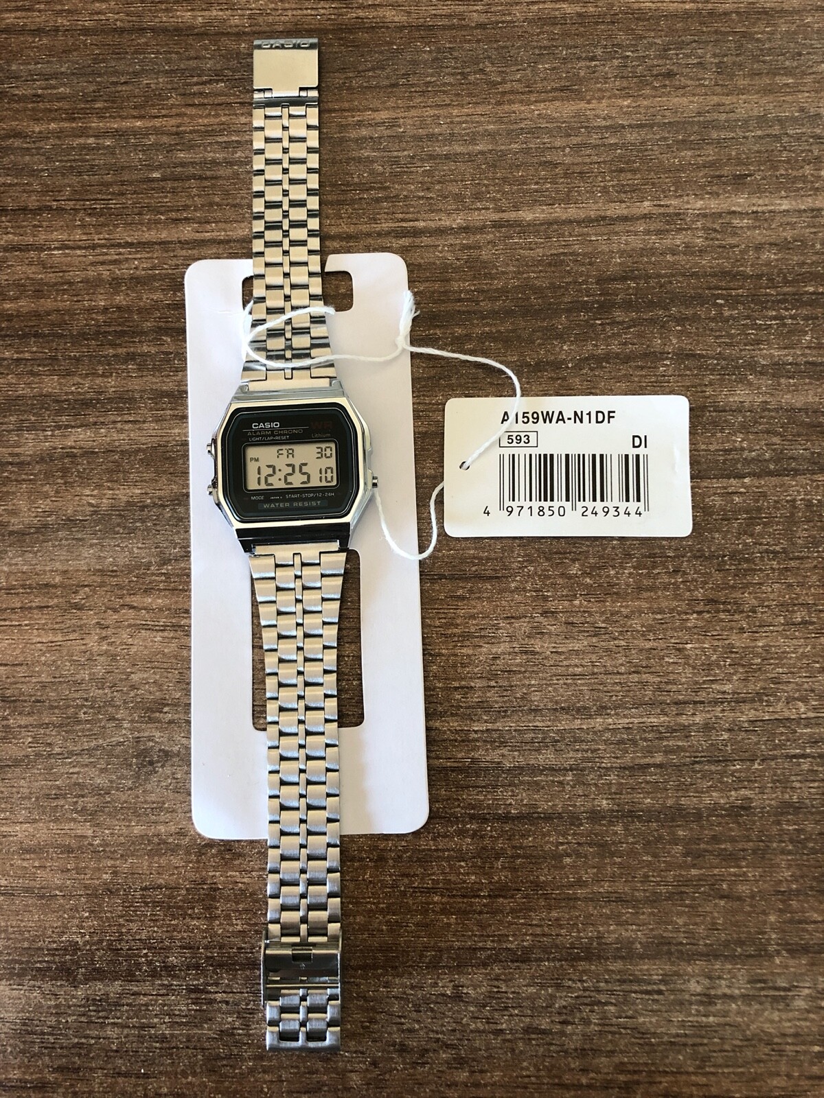 Men's Casio Digital Classic Steel Strap Watch A159W-N1D