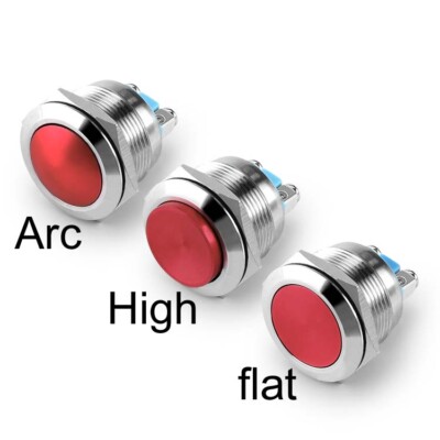 Waterproof 19mm Metal button doorbell horn Button Self-reset start switch DIY