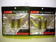 Lot of 2 LIVE TARGET 3.5" ICT FREESTYLE FROG in PEARLESCENT/BRONZE color