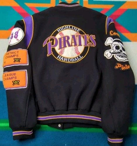 Vintage Wool Varsity Letterman Jacket Made In USA Baseball Coach Highline 04' XL