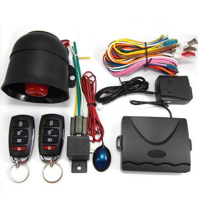 New Car Security System Alarm Burglar Central Locking + Shock Sensor+2 Remote