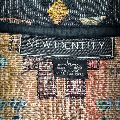 New Identity Blazer Jacket Womens L Southwestern Aztec Woven Tapestry Boho VTG* - Picture 15 of 16