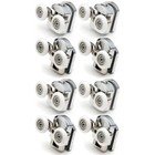 Ersatzrollen für Duschkabinen auch für Glas geeignet Chrom 4 x unten 4 x oben...