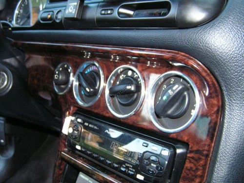 For Ford Mondeo mk2 1996-2000 Chrome Heater Rings Dashboard Alloy Surrounds x3 - Imagen 10 de 12