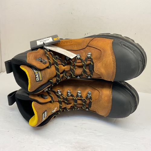 Dakota Men's 6" 6516 CTCP Hyper-Dri 3 Waterproof Safety Work Boots Brown 12M - Picture 4 of 8