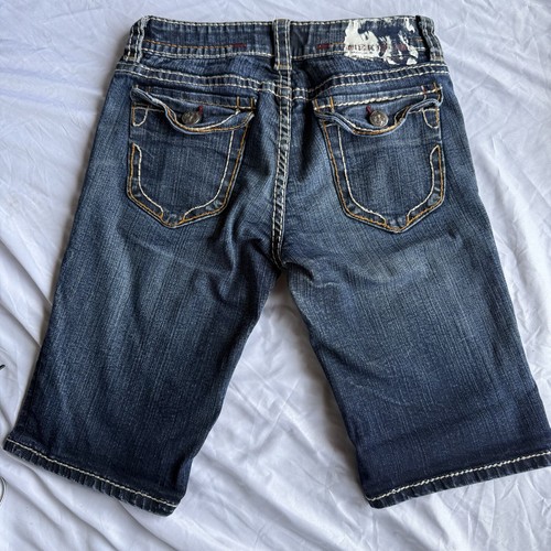 MEK Shorts Damen 27 Dark Wash New York Bermuda Low Rise Stretch Denim Taschen - Bild 10 von 15