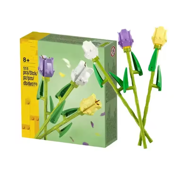 Eternal Flower Tulip Bouquet Building Blocks Holiday Gift SC 3012