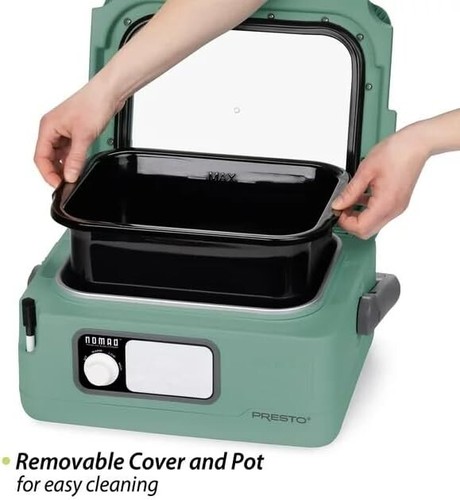 Presto 6-Quart Nomad Traveling Slow Cooker Green 06016 - Picture 5 of 9
