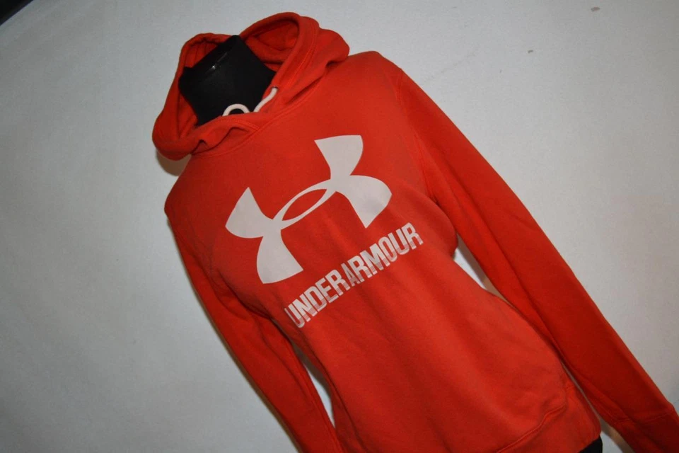 Sudadera con capucha Under Armour 34029-a para mujer talla grande naranja Foto 3 de 4