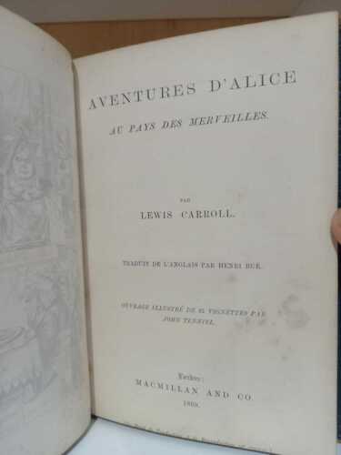 Aventures D Alice, 1869, First French Edition, Lewis Carrol