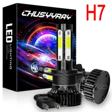 2X H7 Super Bright LED Headlight Bulbs  Kit High Low Beam 6000K White