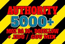 5000 DA 30 , dofollow, EDU and GOV backlinks mix