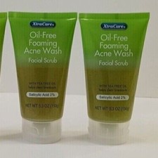 XtraCare Oil-Free Foaming Acne Wash Facial Scrub Tea Tree Oil Salicylic Acid 2