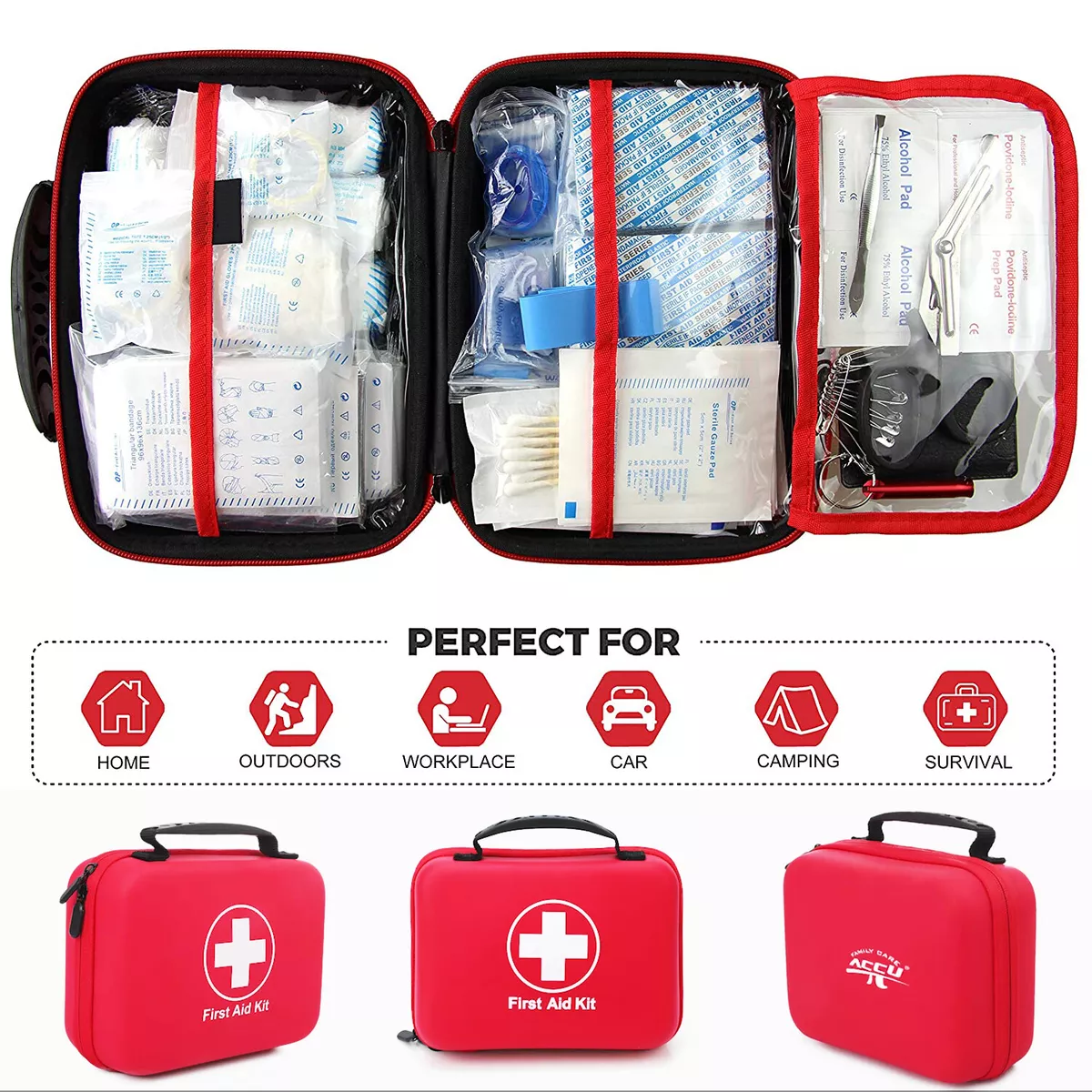 237 Tactical First Aid Kit Emergency Survival Military Medical Supplies  Portable