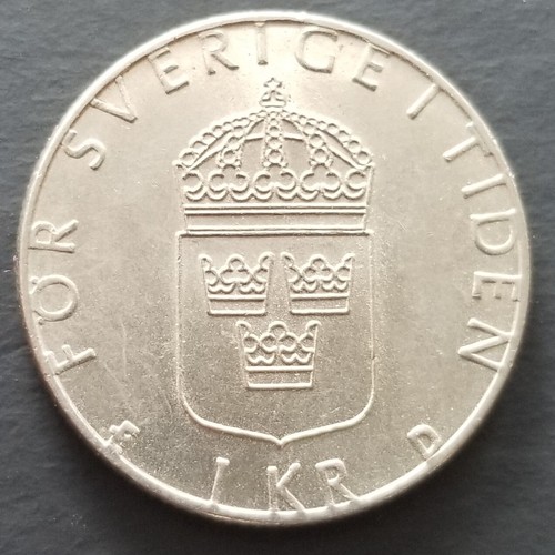 Sweden 1989 ~ 1 Krona Coin ~ KM # 852a - Picture 2 of 2