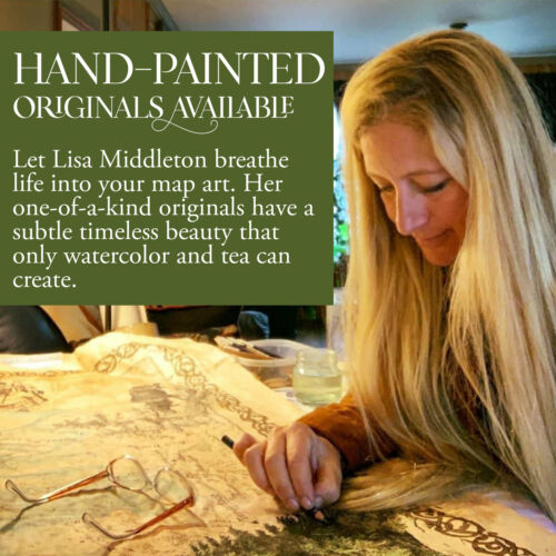Poster stampa artistica mappa San Juan Island Puget Sound Washington decorazione casa parete regalo - Foto 9 di 10