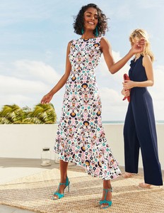 Boden Damen Kleid Tessa Midi Dress Multicolor 6 R Xs 34 Xxs Ebay 