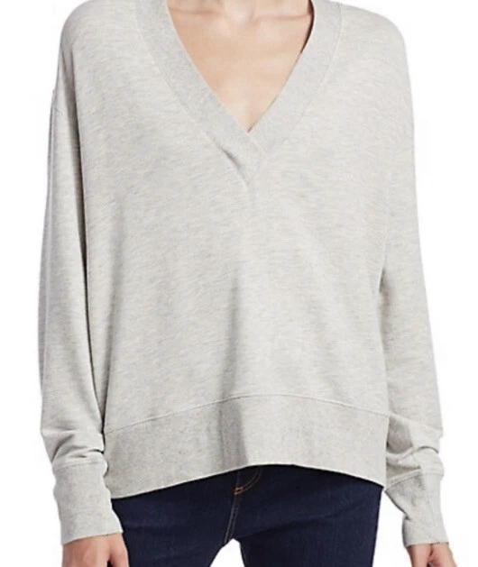 rag bone Flora V Neck Pullover gray size medium eBay