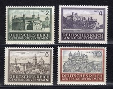 ALEMANIA OCUPACIÓN SEGUNDA GUERRA MUNDIAL POLONIA GOBIERNO GENERAL SCOTT N100-N103 PERFECTO MNH
