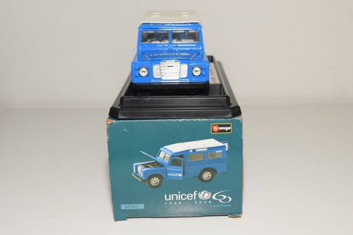 A27 1:24 BBURAGO BURAGO 167 LAND ROVER 60 ANNI UNICEF MINT BOXED RARO RARO! - Foto 3 di 7