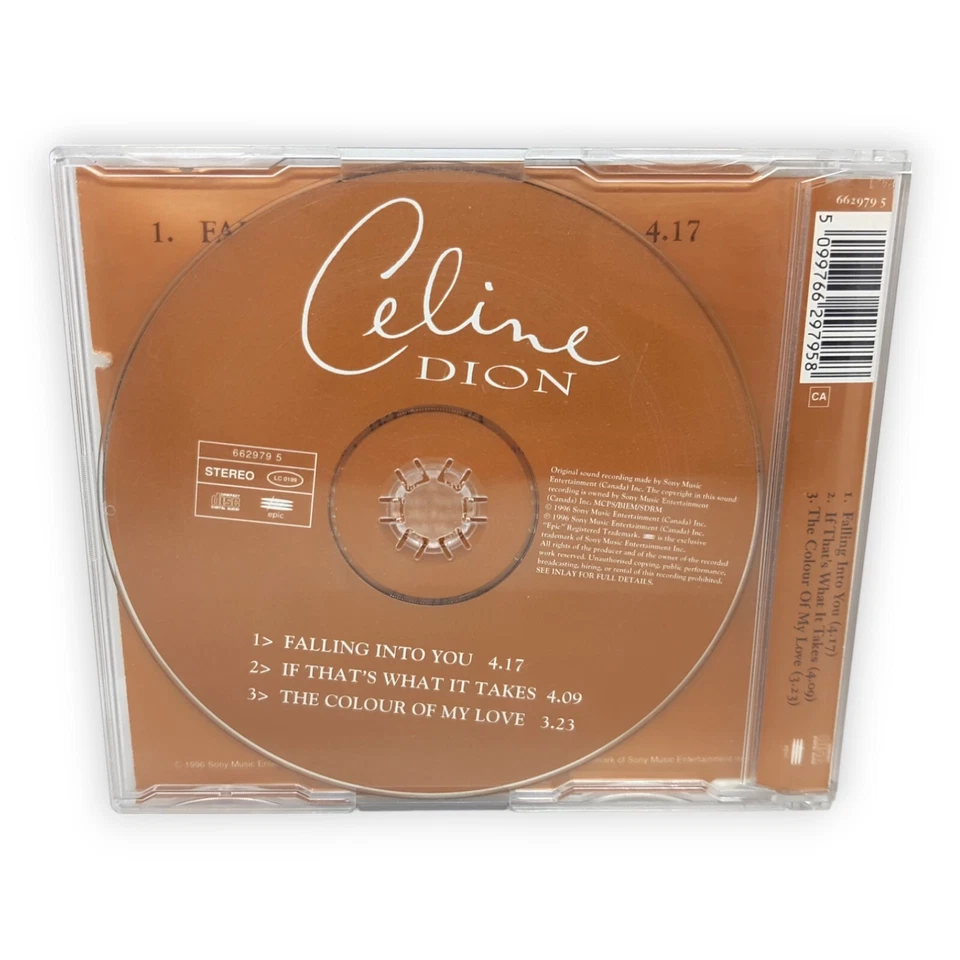 Falling Into You Celine Dion CD Maxi Single 1996 Sony Music If Thats What it - Bild 2 von 4