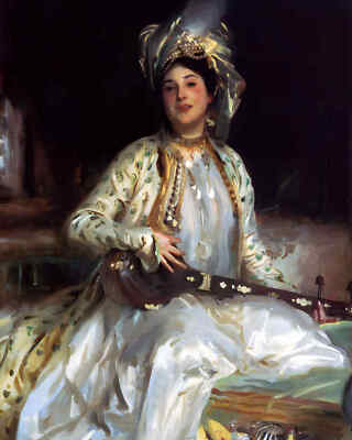 Almina, Daughter of Asher Wertheimer 1908 Painting by John Singer Sargent 8x10''
