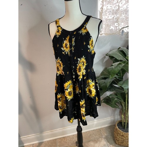 Torrid Women's Sunflower Print Button-Front Dress - Picture 7 of 13
