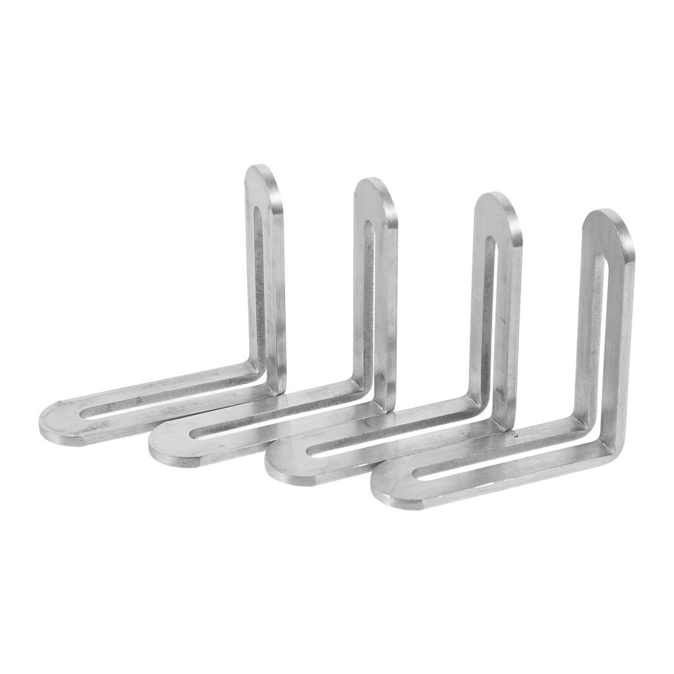 4Pcs Metal Corner Brace Bracket Right Angle Bracket Slotted L Bracket