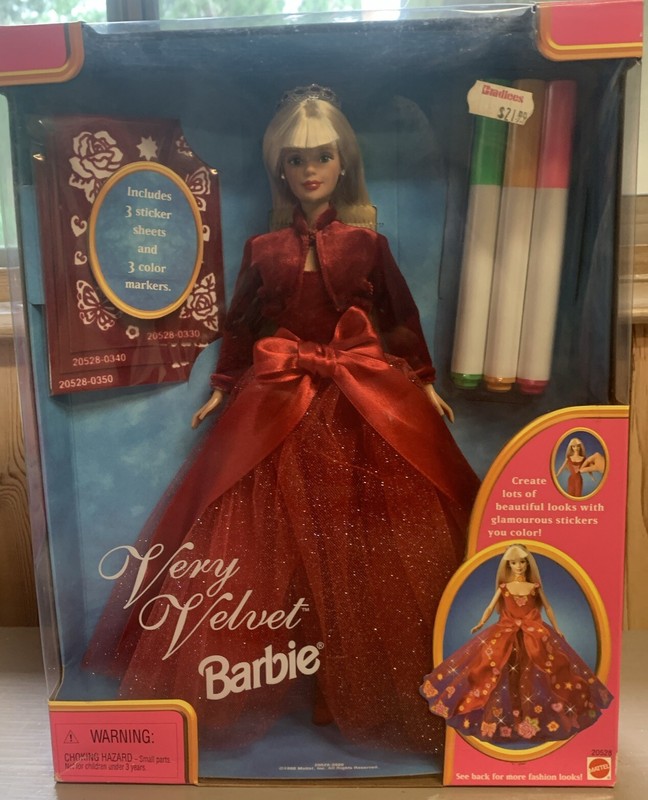 1998 Very Velvet Barbie Blonde NRFB 20528
