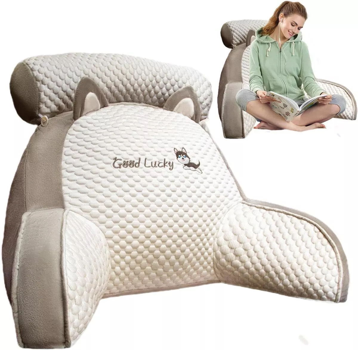 Pillows to watch tv in outlet bed