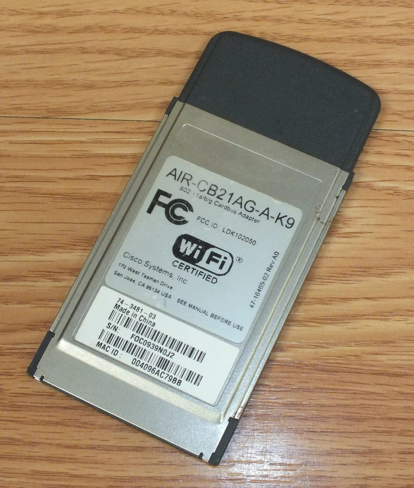 Cisco Systems (AIR-CB21AG-A-K9) 802.11a/b/g Wireless Adapter Laptop Card *Only* - Image 2 of 4