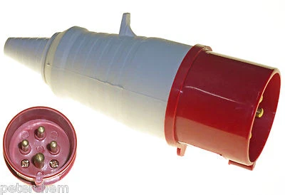 16 amp 4 pin plug & coupler trailing socket | Grelly UK