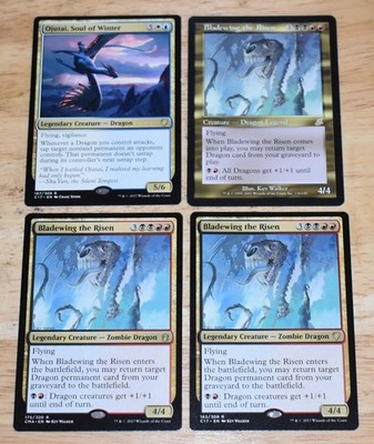 MTG 4x Legendary Creature Dragon Ojutai Soul of Winter & Bladewing the Risen