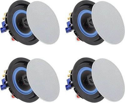 Herdio 4 Pack 4'' Bluetooth Ceiling Speakers 320W Living Room Kitchen Bedroom 